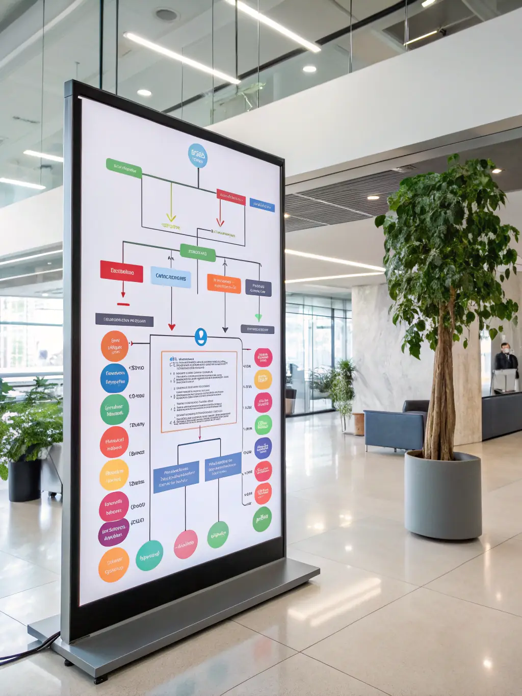 Diagram illustrating a streamlined organizational structure with interconnected processes, symbolizing Perform Partners' Operating Model Design service.
