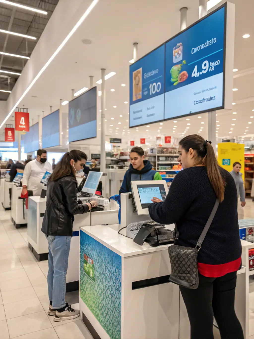 A modern image of a retail environment with seamless customer experiences and integrated technology, showcasing Perform Partners' expertise in the retail industry.
