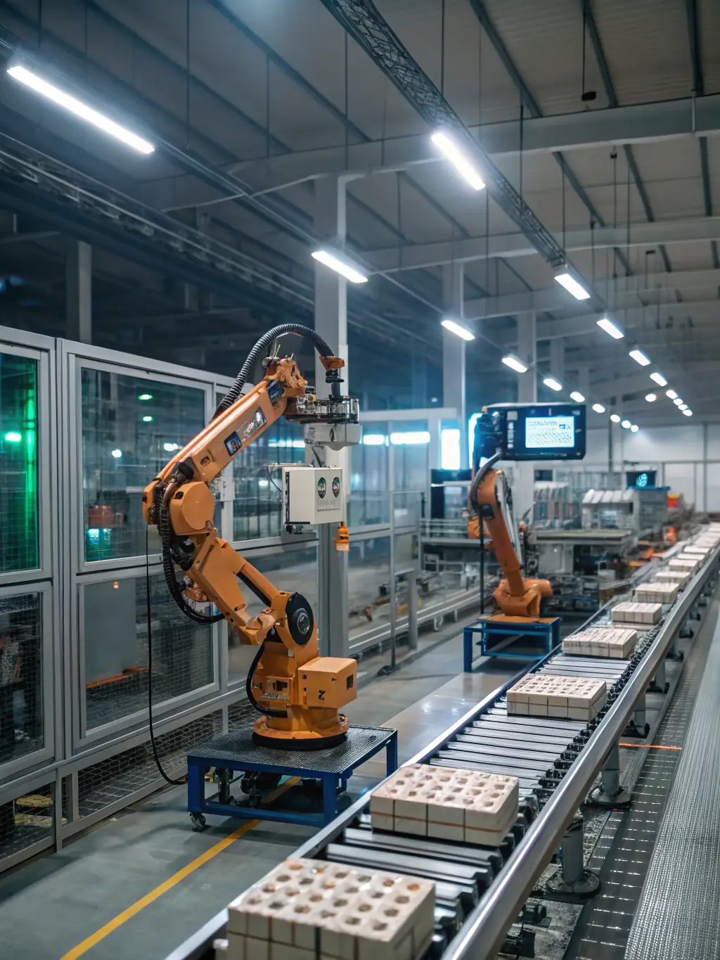 A dynamic image of a manufacturing plant with automated systems and efficient production lines, highlighting Perform Partners' solutions for the manufacturing industry.